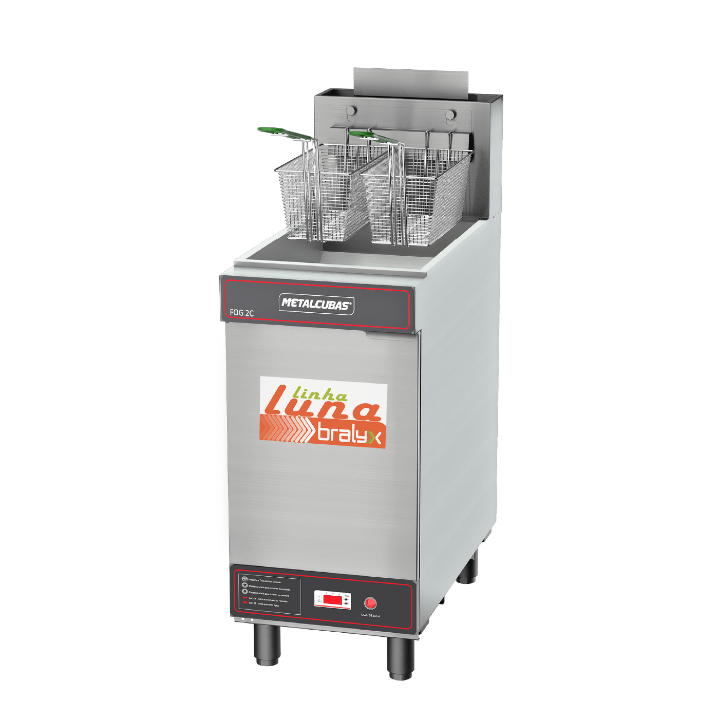 Fritador Industrial De Zona Fria A Gás FOG2C LUNA