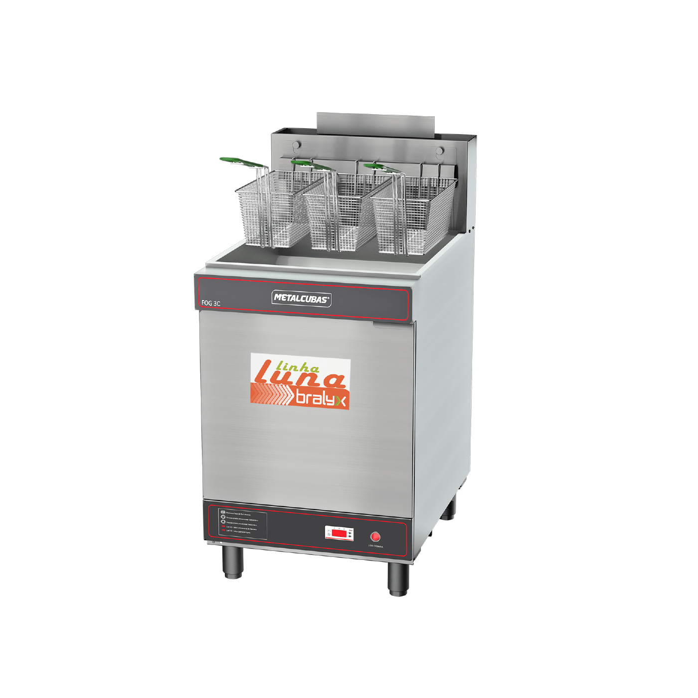 Fritador Industrial De Zona Fria A Gás FOG3C LUNA