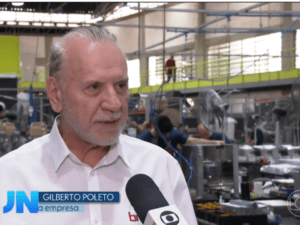 Gilberto Poleto na reportagem do Jornal Nacional sobre impactos do tarifaço nas exportações brasileiras